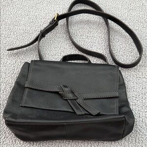 Fossil Black Leather Crossbody Bag